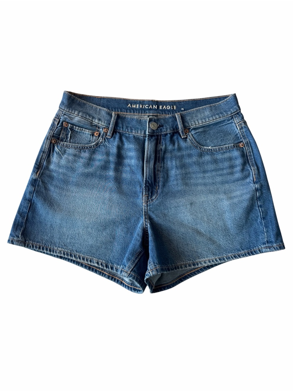 ✅ American Eagle Outfitters Blue Denim Relaxed Jean Shorts size 8